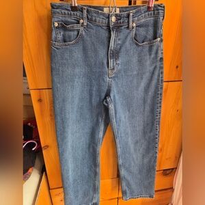 Everlane High-Rise Straight Jeans - Medium Blue Denim